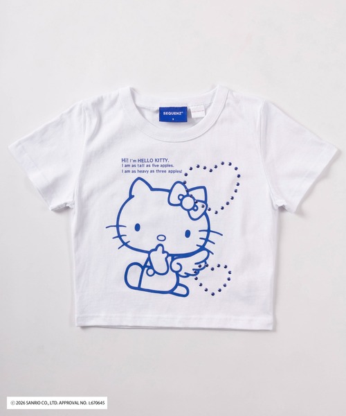 sanrio(サンリオ)の「【72】【Sanrio/サンリオ】Y2Kスタイル/ハローキティ サガラハート刺繍 ラインストーン バックデザイン クルーネックTシャツ/ピチT/チビT/ユニセックス(Tシャツ/カットソー・レディース・ブルー/ブラック/ピンク/ホワイト/ホワイト系その他/ブラック系その他・L/M/S)」の18枚目の写真
