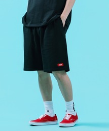 SIDEWAY STANCE（サイドウェイスタンス）の「【SIDEWAY STANCE】 ボックスロゴ 刺しゅう 裏毛 ライトスウェット ショートパンツ（スウェットパンツ）」