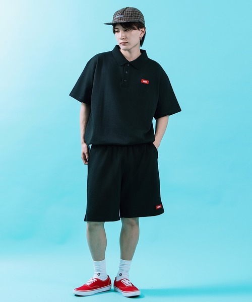 SIDEWAY STANCE(サイドウェイスタンス)の「【SIDEWAY STANCE】 ボックスロゴ 刺しゅう 裏毛 ライトスウェット ショートパンツ(スウェットパンツ・メンズ・ネイビー/杢グレー/ブラック・SMALL/X-LARGE/LARGE/MEDIUM)」の7枚目の写真
