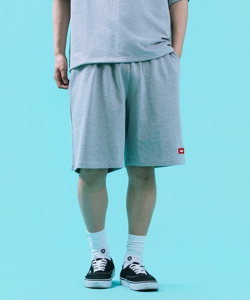 SIDEWAY STANCE(サイドウェイスタンス)の「【SIDEWAY STANCE】 ボックスロゴ 刺しゅう 裏毛 ライトスウェット ショートパンツ(スウェットパンツ・メンズ・ネイビー/杢グレー/ブラック・SMALL/X-LARGE/LARGE/MEDIUM)」の8枚目の写真