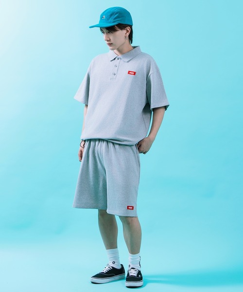 SIDEWAY STANCE(サイドウェイスタンス)の「【SIDEWAY STANCE】 ボックスロゴ 刺しゅう 裏毛 ライトスウェット ショートパンツ(スウェットパンツ・メンズ・ネイビー/杢グレー/ブラック・SMALL/X-LARGE/LARGE/MEDIUM)」の11枚目の写真