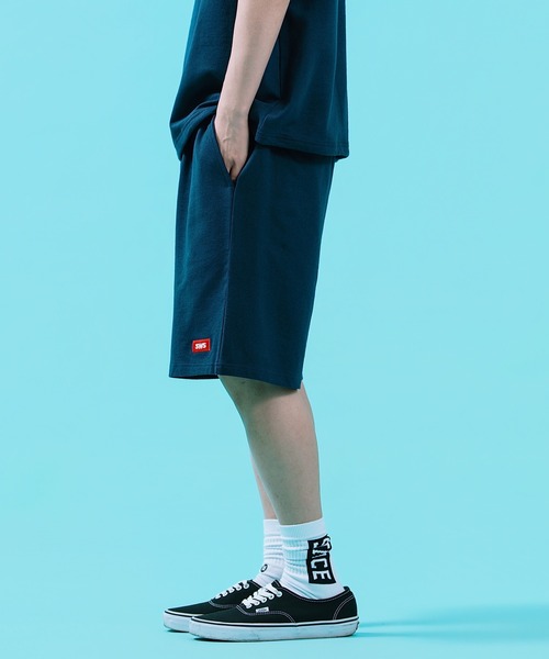 SIDEWAY STANCE(サイドウェイスタンス)の「【SIDEWAY STANCE】 ボックスロゴ 刺しゅう 裏毛 ライトスウェット ショートパンツ(スウェットパンツ・メンズ・ネイビー/杢グレー/ブラック・SMALL/X-LARGE/LARGE/MEDIUM)」の13枚目の写真