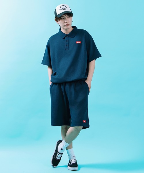 SIDEWAY STANCE(サイドウェイスタンス)の「【SIDEWAY STANCE】 ボックスロゴ 刺しゅう 裏毛 ライトスウェット ショートパンツ(スウェットパンツ・メンズ・ネイビー/杢グレー/ブラック・SMALL/X-LARGE/LARGE/MEDIUM)」の15枚目の写真