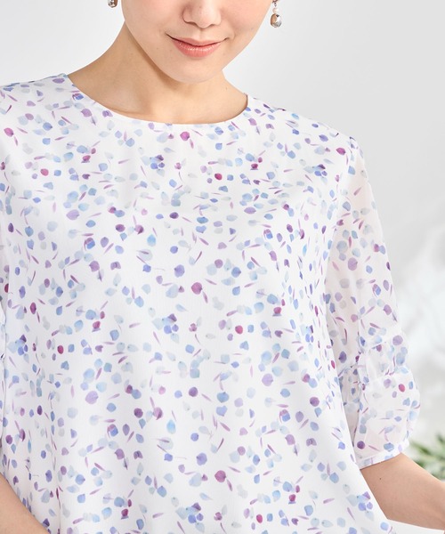 GALLORIA（ギャローリア）の「【plantica×GALLORIAコラボ】袖ボリュームブラウス（シャツ/ブラウス・レディース・オフホワイト/オートミール・S/M/LL/L）」の5枚目の写真