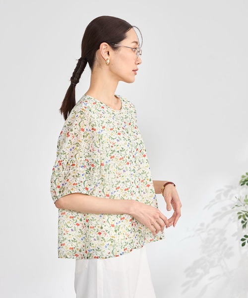 GALLORIA（ギャローリア）の「【plantica×GALLORIAコラボ】袖ボリュームブラウス（シャツ/ブラウス・レディース・オフホワイト/オートミール・S/M/LL/L）」の7枚目の写真