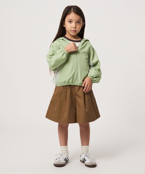 green label relaxing(グリーンレーベルリラクシング)の「フード ジップ ブルゾン / キッズ 100cm-160cm 遮熱(ナイロンジャケット・キッズ・ブラック/ライム・160cm/100cm/150cm/140cm/130cm/110cm/120cm)」の8枚目の写真