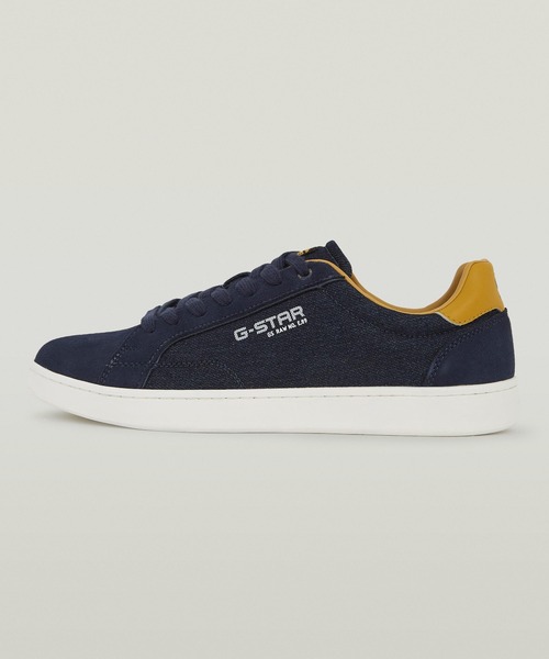 G-STAR(ジースター)の「Cadet IV Sneakers/デニムレザー異素材ミックスロゴスニーカー(スニーカー・メンズ・ダークインディゴブルー・43/42/41)」の2枚目の写真