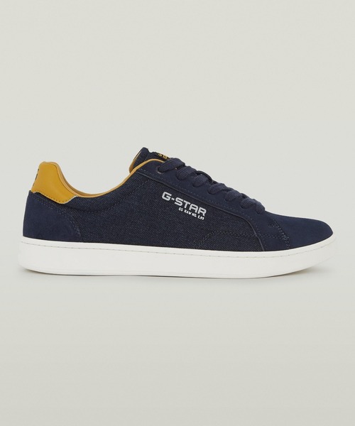 G-STAR(ジースター)の「Cadet IV Sneakers/デニムレザー異素材ミックスロゴスニーカー(スニーカー・メンズ・ダークインディゴブルー・43/42/41)」の3枚目の写真