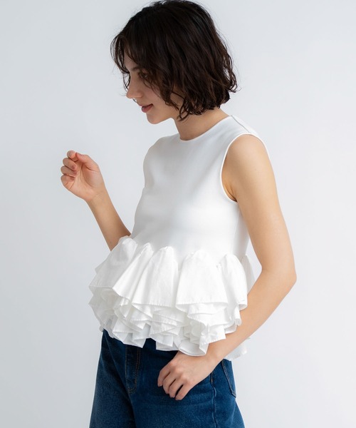 NOELA(ノエラ)の「2WAYノースリペプラムカットソー(Tシャツ/カットソー・レディース・ブラック/オフホワイト/その他1・フリー)」の19枚目の写真