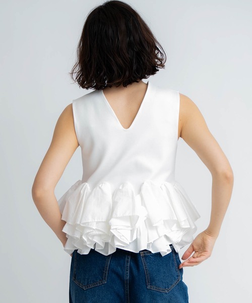 NOELA(ノエラ)の「2WAYノースリペプラムカットソー(Tシャツ/カットソー・レディース・ブラック/オフホワイト/その他1・フリー)」の21枚目の写真