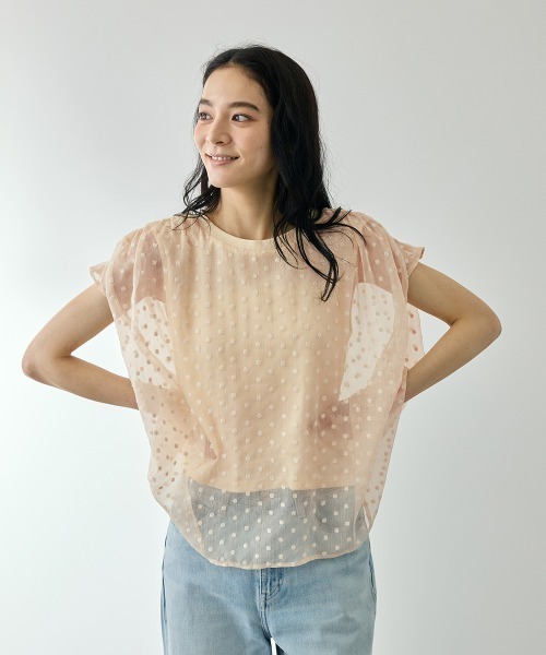 QUEENS COURT(クイーンズコート)の「フラワー刺繍前後2WAYブラウス(シャツ/ブラウス・レディース・アイボリー/ブラック・M)」の2枚目の写真