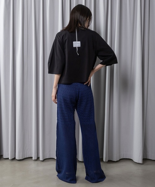 MARECHAL TERRE(マルシャルテル)の「リボンジャガードトップス(Tシャツ/カットソー・レディース・グレー系その他/ブラック/アイボリー/ピンク・MEDIUM)」の5枚目の写真