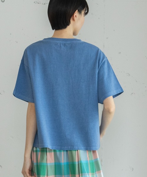 POU DOU DOU（プードゥドゥ）の「HRUクラッキングプリントTee（Tシャツ/カットソー・レディース・ダークグレー/ブルー/ライトイエロー・3）」の10枚目の写真