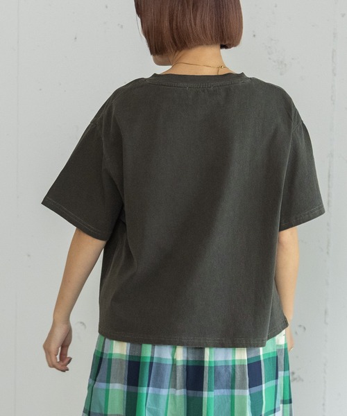 POU DOU DOU（プードゥドゥ）の「HRUクラッキングプリントTee（Tシャツ/カットソー・レディース・ダークグレー/ブルー/ライトイエロー・3）」の15枚目の写真