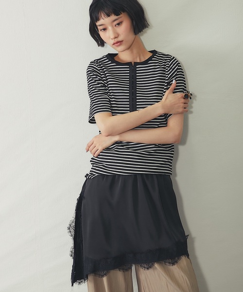 ANOTHER S(アナザーエス)の「レイヤード用サテンレースアシメスカート(その他パンツ・レディース・ブラウン/ブラック/アイボリー・M)」の21枚目の写真