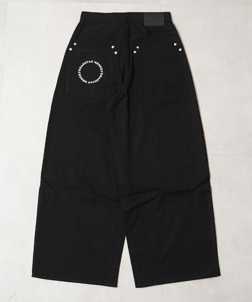 #MEMORY(メモリー)の「【MEMORY】サークルロゴ刺繍 ボタンフライ ワイドパンツ / Wide-leg pants with embroidered club logo and button fly(デニムパンツ・メンズ・ブラウン/ブラック・L/M/S)」の5枚目の写真