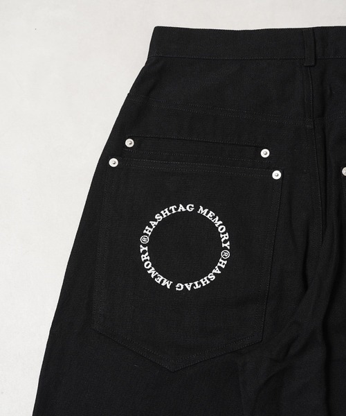 #MEMORY(メモリー)の「【MEMORY】サークルロゴ刺繍 ボタンフライ ワイドパンツ / Wide-leg pants with embroidered club logo and button fly(デニムパンツ・メンズ・ブラウン/ブラック・L/M/S)」の17枚目の写真