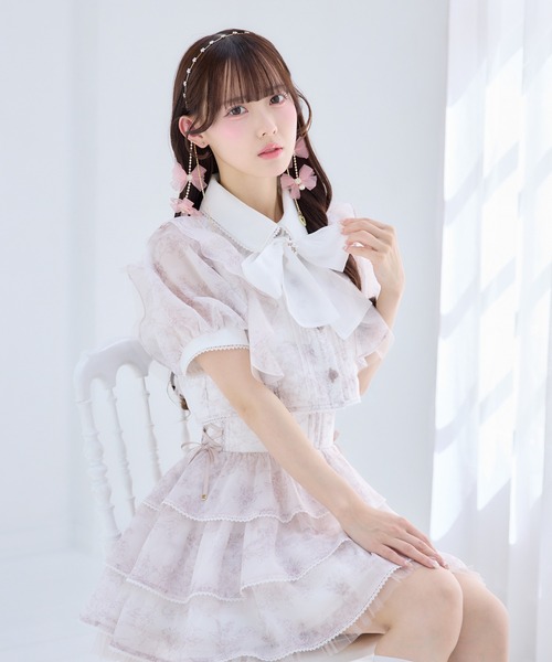 ROJITA（ロジータ）の「【セットアップ対応】トリミングレースティアードスカート（スカート・レディース・ミント/ピンク/アイボリー/ブラック/ブルー・FREE）」の9枚目の写真