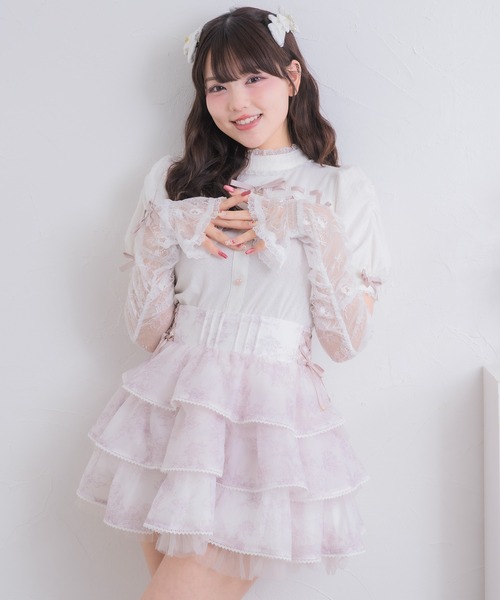ROJITA（ロジータ）の「【セットアップ対応】トリミングレースティアードスカート（スカート・レディース・ミント/ピンク/アイボリー/ブラック/ブルー・FREE）」の18枚目の写真