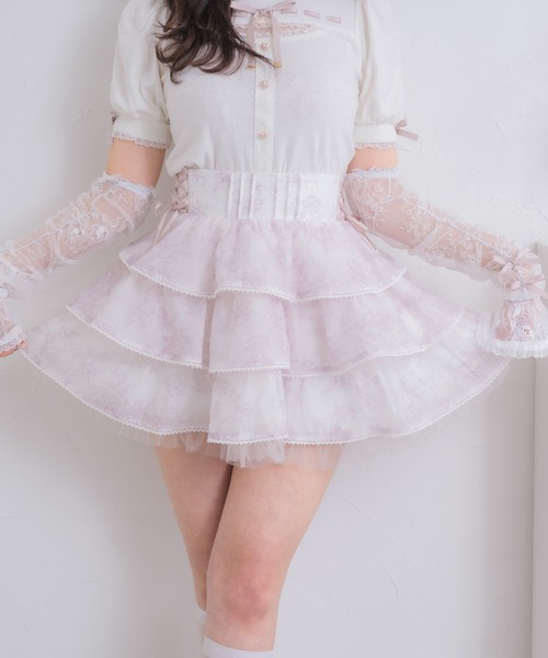 ROJITA（ロジータ）の「【セットアップ対応】トリミングレースティアードスカート（スカート・レディース・ミント/ピンク/アイボリー/ブラック/ブルー・FREE）」の13枚目の写真
