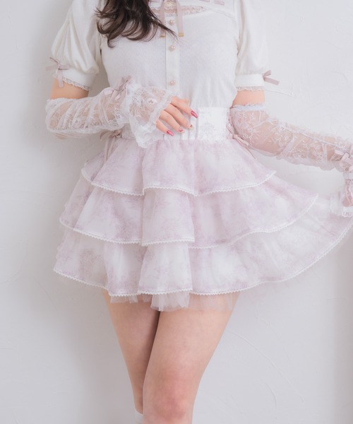 ROJITA（ロジータ）の「【セットアップ対応】トリミングレースティアードスカート（スカート・レディース・ミント/ピンク/アイボリー/ブラック/ブルー・FREE）」の14枚目の写真
