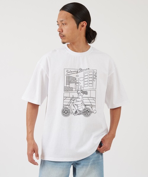 SIDEWAY STANCE（サイドウェイスタンス）の「【SIDEWAY STANCE】カブライダー 半袖Tシャツ（Tシャツ/カットソー・メンズ・オートミール/ホワイト/ブラック・SMALL/X-LARGE/LARGE/MEDIUM）」の4枚目の写真