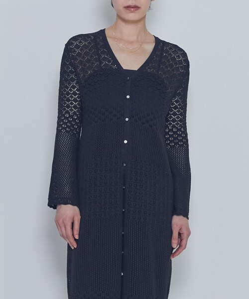 1er Arrondissement(プルミエアロンディスモン)の「クロシェロングニットカーディガン(カーディガン/ボレロ・レディース・ブラック系その他3/オフホワイト・FREE)」の3枚目の写真