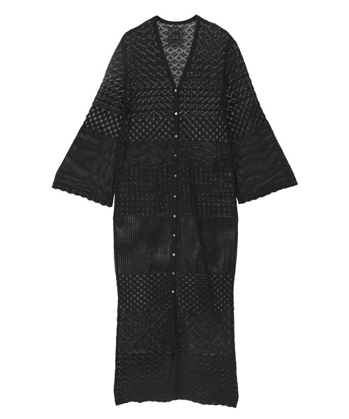 1er Arrondissement(プルミエアロンディスモン)の「クロシェロングニットカーディガン(カーディガン/ボレロ・レディース・ブラック系その他3/オフホワイト・FREE)」の8枚目の写真