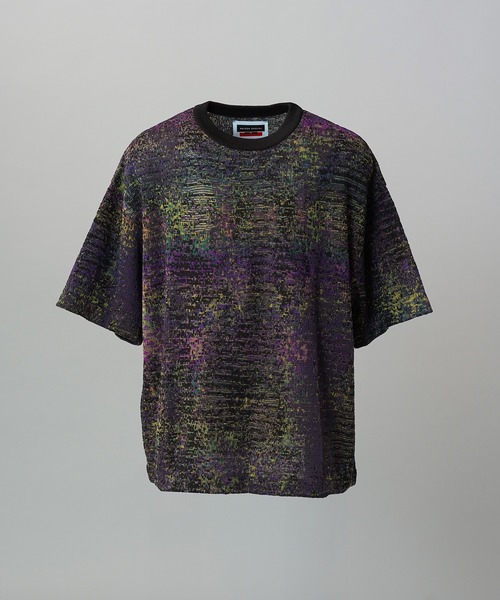 MAISON SPECIAL(メゾンスペシャル)の「《UNISEX》Dry KASURI Abstract Pattern Prime-Over Knit T-shirt/ドライカスリアブストラクトパターンプライムイムオーバーニットTシャツ【MAISON SPECIAL/メゾンスペシャル】(Tシャツ/カットソー・メンズ・ライトブルー/パープル・2/1/0)」の13枚目の写真