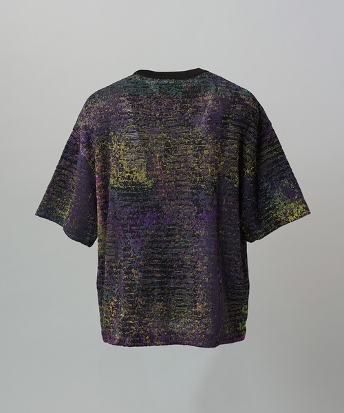 MAISON SPECIAL(メゾンスペシャル)の「《UNISEX》Dry KASURI Abstract Pattern Prime-Over Knit T-shirt/ドライカスリアブストラクトパターンプライムイムオーバーニットTシャツ【MAISON SPECIAL/メゾンスペシャル】(Tシャツ/カットソー・メンズ・ライトブルー/パープル・2/1/0)」の15枚目の写真