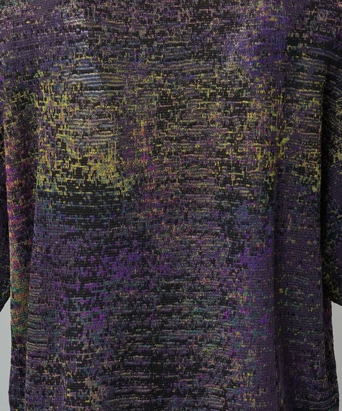 MAISON SPECIAL(メゾンスペシャル)の「《UNISEX》Dry KASURI Abstract Pattern Prime-Over Knit T-shirt/ドライカスリアブストラクトパターンプライムイムオーバーニットTシャツ【MAISON SPECIAL/メゾンスペシャル】(Tシャツ/カットソー・メンズ・ライトブルー/パープル・2/1/0)」の18枚目の写真