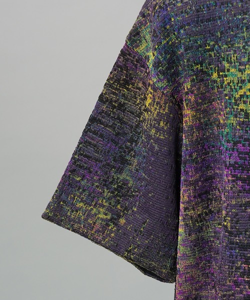 MAISON SPECIAL(メゾンスペシャル)の「《UNISEX》Dry KASURI Abstract Pattern Prime-Over Knit T-shirt/ドライカスリアブストラクトパターンプライムイムオーバーニットTシャツ【MAISON SPECIAL/メゾンスペシャル】(Tシャツ/カットソー・メンズ・ライトブルー/パープル・2/1/0)」の17枚目の写真