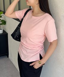 サイドギャザーTシャツ