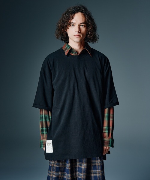 glamb(グラム)の「Oversized Ticket Tag T-shirt / オーバーサイズチケットタグTシャツ(Tシャツ/カットソー・メンズ・ブラック/ホワイト/グリーン・S/M/L)」の17枚目の写真