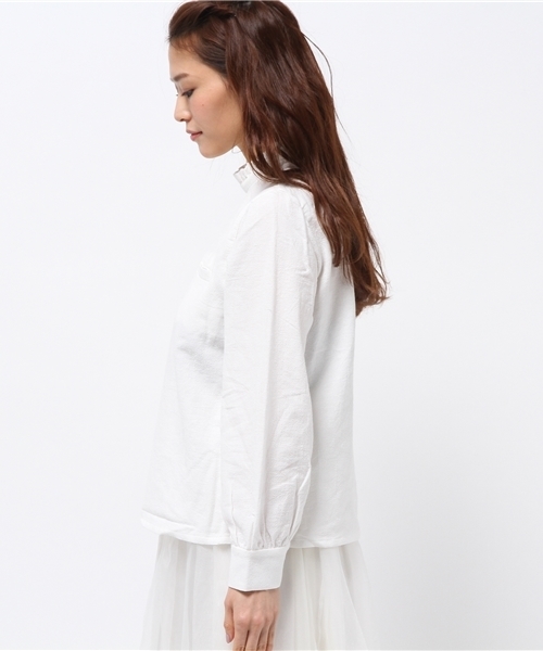 Kastane（カスタネ）の「ハイネックBL（シャツ/ブラウス・レディース・オフホワイト/ベージュ/ネイビー・FREE）」の5枚目の写真