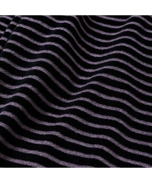 CALEE(キャリー)の「BORDER VELOUR PILE RELAX PANTS(その他パンツ・メンズ・ブラック・X-LARGE/LARGE/MEDIUM)」の3枚目の写真