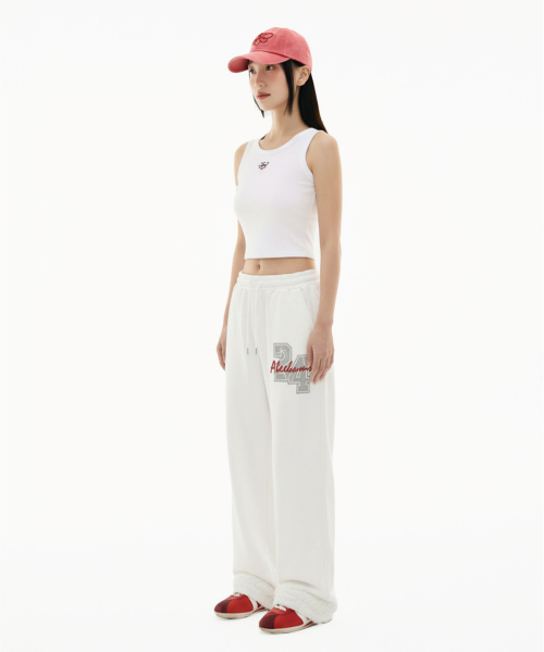 ABEEHUMS(アビハムズ)の「No.24 ロゴスウェットワイドパンツ ABH357-303 アイボリー(スウェットパンツ・レディース・アイボリー・SMALL/MEDIUM)」の4枚目の写真
