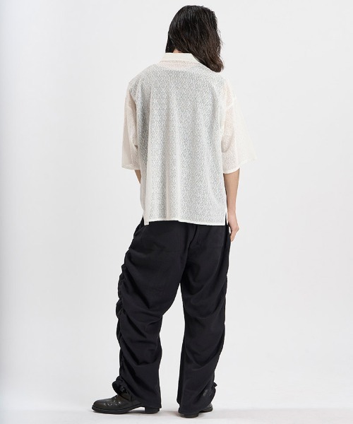 NO ID.(ノーアイディ)の「mhs2649- ダイヤシアーBIG-SH シャツ(858006-489S)(シャツ/ブラウス・メンズ・ブラック/ホワイト・ONE SIZE)」の15枚目の写真