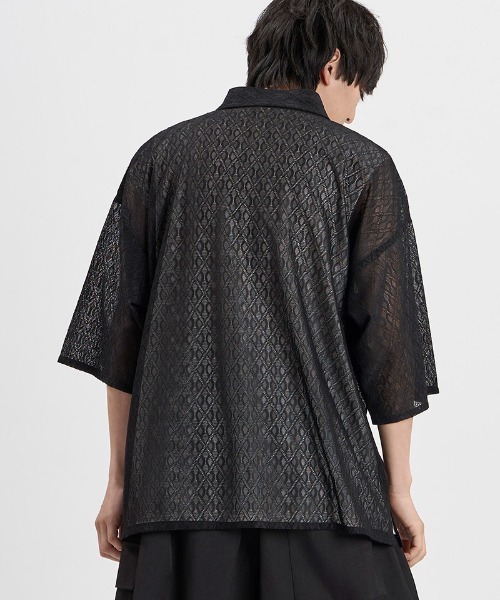 NO ID.(ノーアイディ)の「mhs2649- ダイヤシアーBIG-SH シャツ(858006-489S)(シャツ/ブラウス・メンズ・ブラック/ホワイト・ONE SIZE)」の17枚目の写真