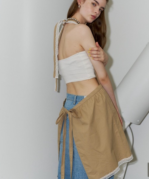 yae(ヤエ)の「Multiway lace apron / マルチウェイレースエプロン(ワンピース・レディース・ブラック/ベージュ・FREE)」の14枚目の写真