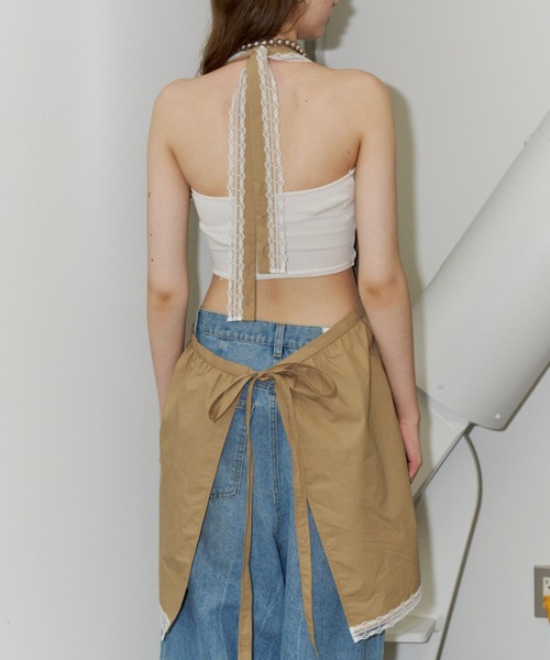 yae(ヤエ)の「Multiway lace apron / マルチウェイレースエプロン(ワンピース・レディース・ブラック/ベージュ・FREE)」の15枚目の写真