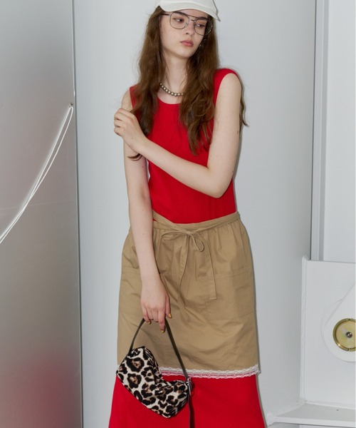 yae(ヤエ)の「Multiway lace apron / マルチウェイレースエプロン(ワンピース・レディース・ブラック/ベージュ・FREE)」の18枚目の写真