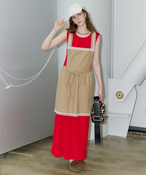 yae(ヤエ)の「Multiway lace apron / マルチウェイレースエプロン(ワンピース・レディース・ブラック/ベージュ・FREE)」の21枚目の写真