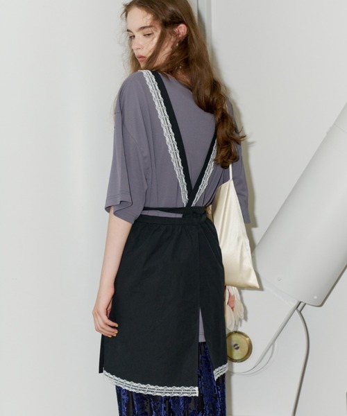 yae(ヤエ)の「Multiway lace apron / マルチウェイレースエプロン(ワンピース・レディース・ブラック/ベージュ・FREE)」の10枚目の写真