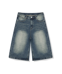 BASIC LABEL（ベーシックラベル）の「Mason Washing Capri Bermuda Denim Shorts 3 Color [BLSD_3001]（その他パンツ）」
