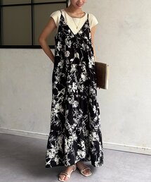 Chez toi（シェトワ）の「【ドット/花柄】ASST柄キャミワンピース（ワンピース）」