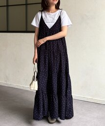 Chez toi（シェトワ）の「【ドット/花柄】ASST柄キャミワンピース（ワンピース）」