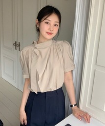 シフォンリボンブラウス