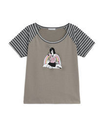 HUGYOURSKIN x LUCY レグランTシャツ(チャコール)