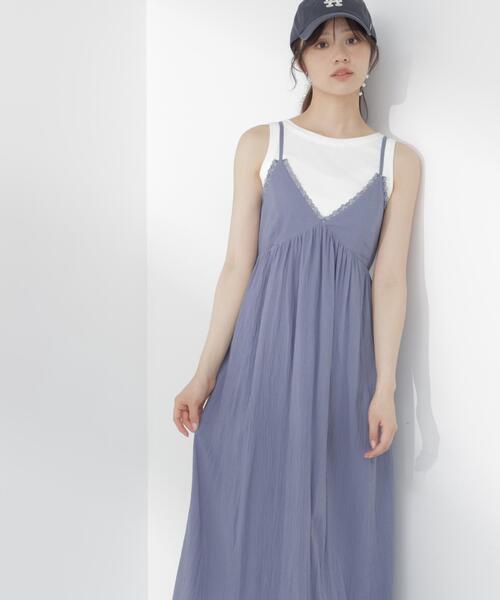 PROPORTION BODY DRESSING(プロポーションボディドレッシング)の「<E>レーストリムコットンボイルワンピース / 1216247700(ワンピース・レディース・ブルー/ピンク・P/S/MEDIUM)」の13枚目の写真